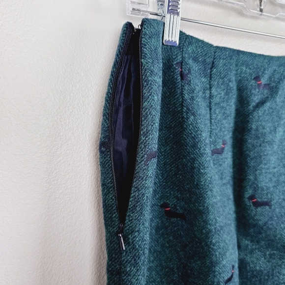 Talbots Dachshund Green Wool Blend Pencil Skirt - Picture 5 of 9